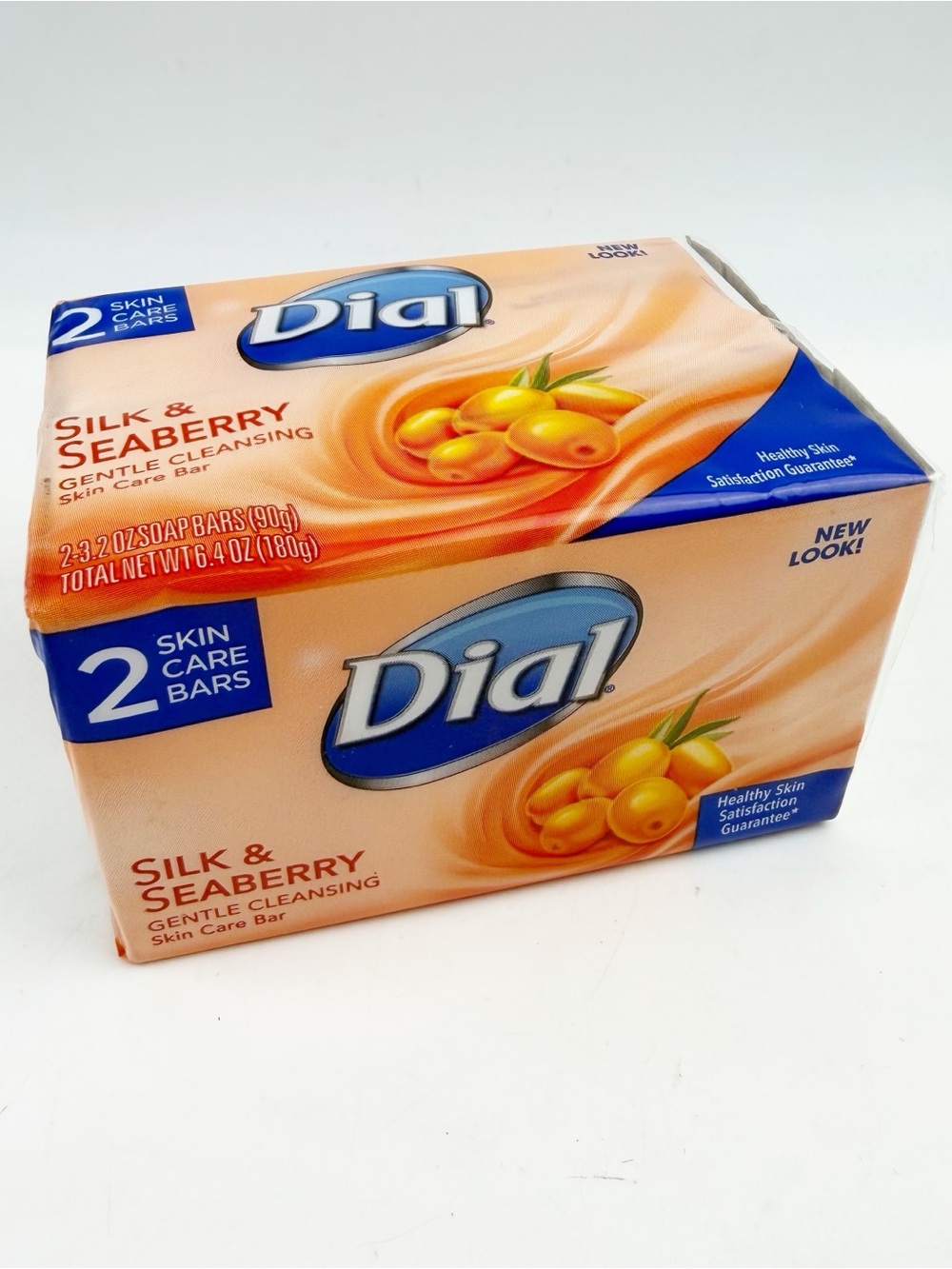 Dial Silk & Seaberry Gentle Cleansing Skin Care Bar Soap 2 Bars 3.2 oz each NEW